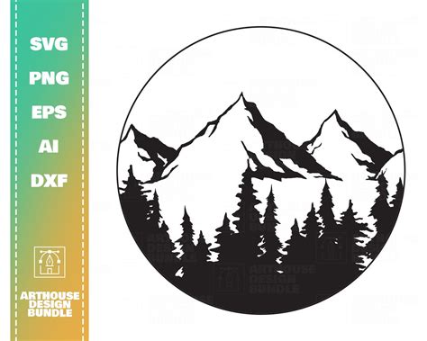 Download Life the Wild Life - Mountains Trees Cricut SVG